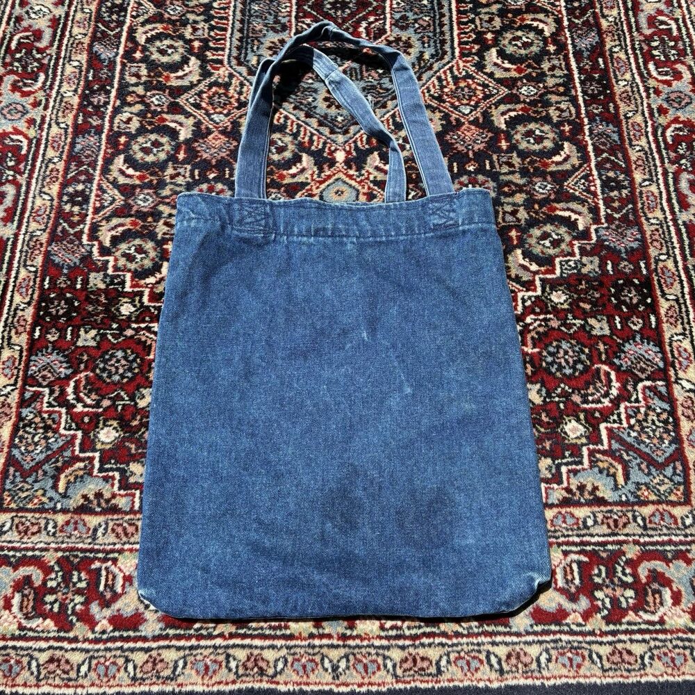 Vintage 1960s Selvedge Denim Boat Tote Bag Hand Made Rockabilly 14x16